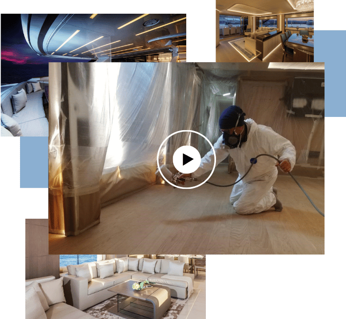 overlay video verniciatura e finitura di interni